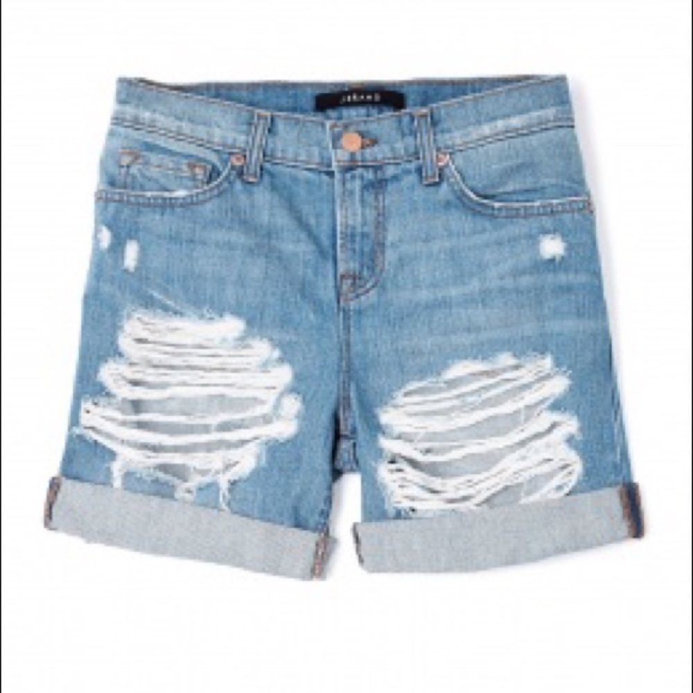 J Brand-Distressed Boyfriend Shorts-Euphoria- medium wash- Size 29 (US 8)